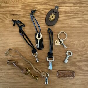 Fossil Handbag Charms Dongle Key Hangtag Lot 9  Metal Leather Accessory